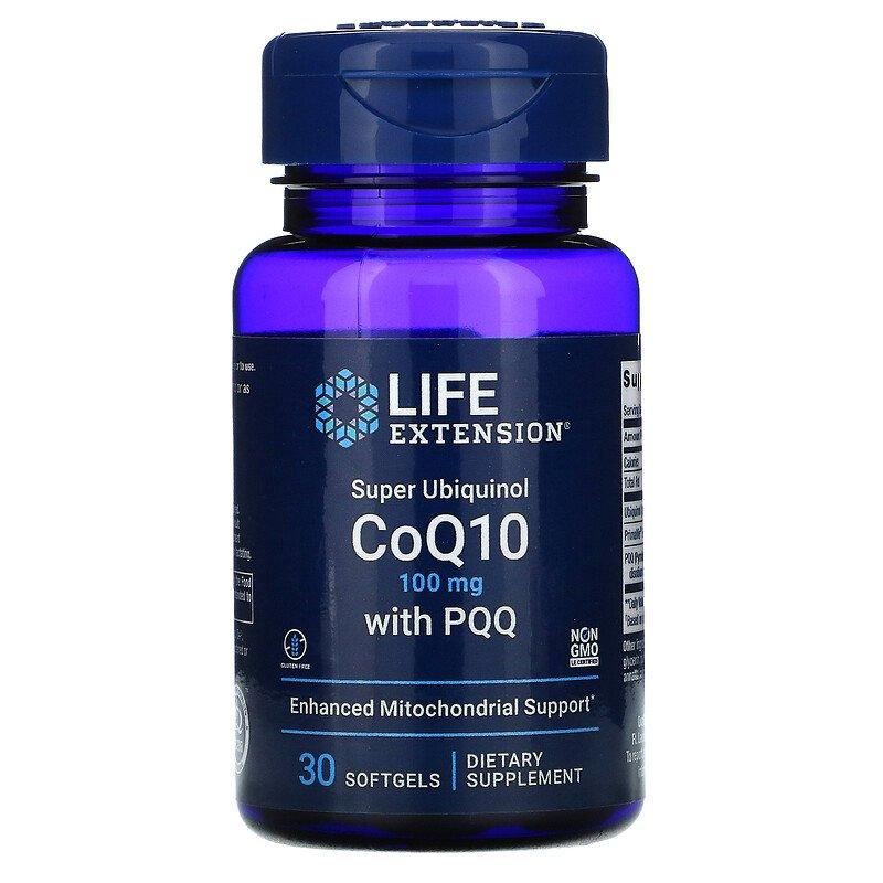 Life Extension Super Ubiquinol CoQ10 100 mg PQQ 10 mg 30 гелевих капсул