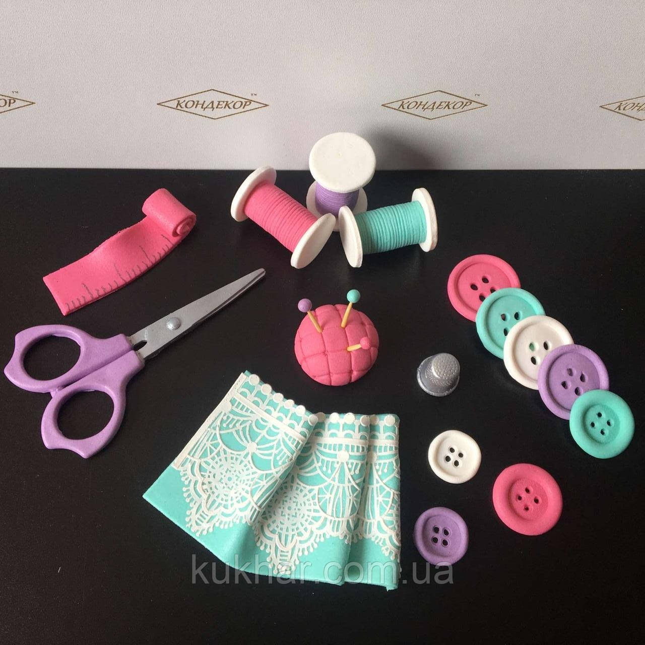 Прикраси на торт "швейний", фото 1