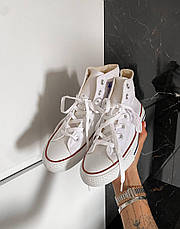 Чоловічі білі високі кеди конверси Converse на шнурівці конверс all star ал стар ал стар конверси, фото 6