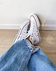 Жіночі текстильні білі високі кеди конверси Converse на шнурівці високі конверс all star ал стар, фото 5