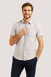 Чоловіча сорочка з коротким рукавом Finn Flare B20-42028-211 сіра L