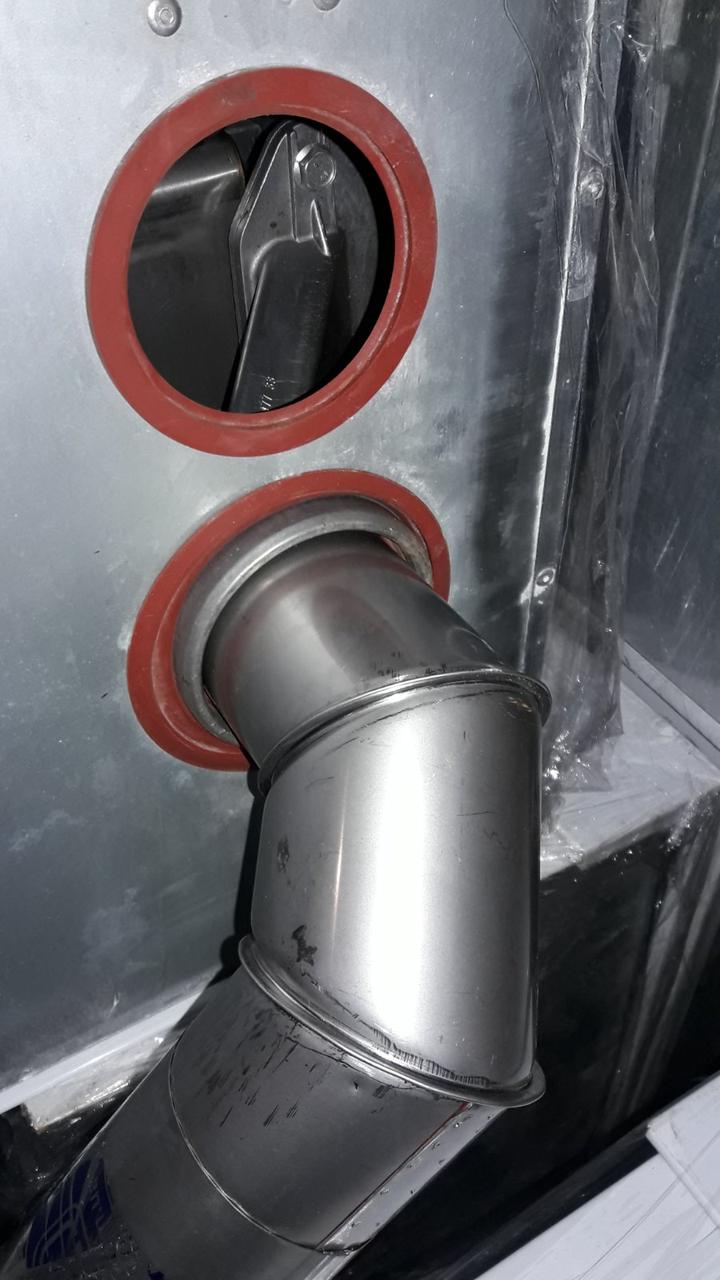 Труба димоходу 1м + Коліно 90° з Нержавіючої сталі Діаметр 80мм для турбованого газового котла