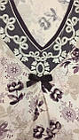 Нічна сорочка з квітковим принтом віскоза Caroline Туреччина Великий розмір, фото 2
