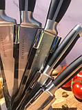 Набір кухонних ножів на крутій підставці 9 об'єктів Edenberg EB-3611 Набір ножів з нержавіючої сталі, фото 4