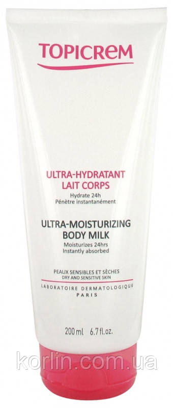 Топікрем Молочко для тіла Ультразволожувальне Topicrem Ultra-Moisturizing Body Milk 200 мл. Франція