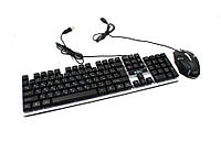 Клавиатура проводная с лед подсветкой и мышка Led Keyboard M 416 170498