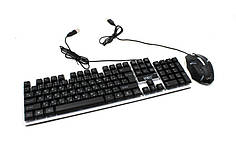 Дротова клавіатура лід з підсвічуванням і мишка Led Keyboard M 416 170498