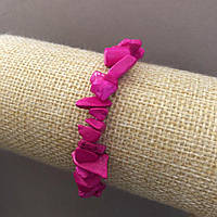 Браслет тонований на резинці кам'яна крихта 9(+-)мм L- 18см купити біжутерію дешево оптом в інтернеті