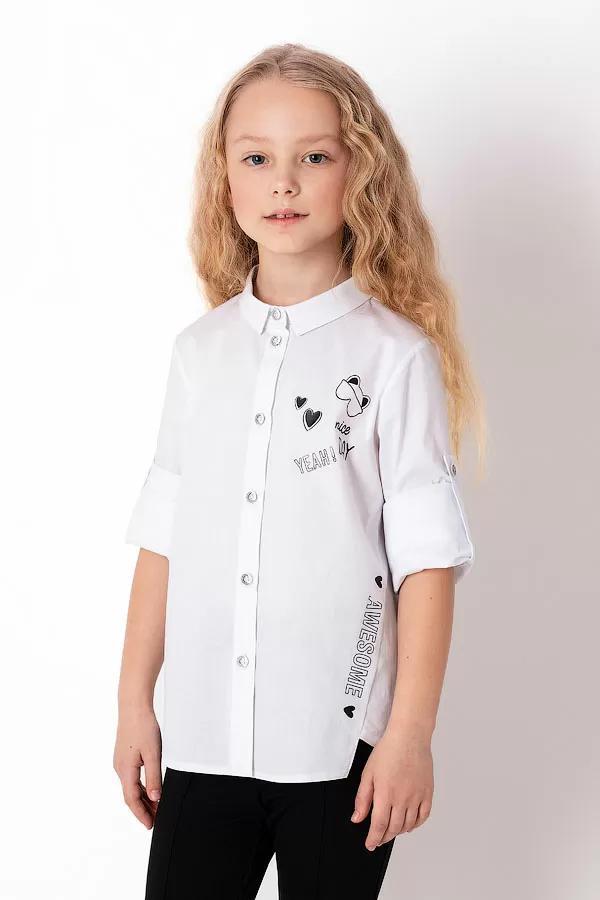 Шільна блузка для дівчинки Меvis біла 128