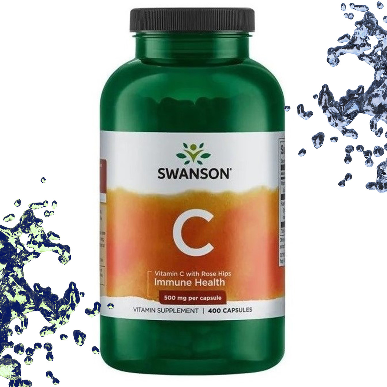 Вітамін С Swanson Vitamin C 500 мг з Шипшиною 400 капсул