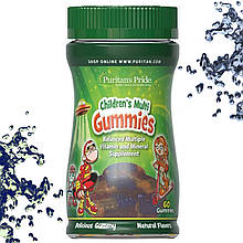 Вітаміни для дітей Puritan's Pride children's Multi Gummies 60 жувальних таблеток (ведмедиків)