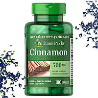 Корица Puritan's Pride Cinnamon 500 мг 100 капсул