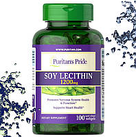 Соєвий лецитин Puritan's Pride SOY Lecithin 1200 мг 100 гелевих капсул