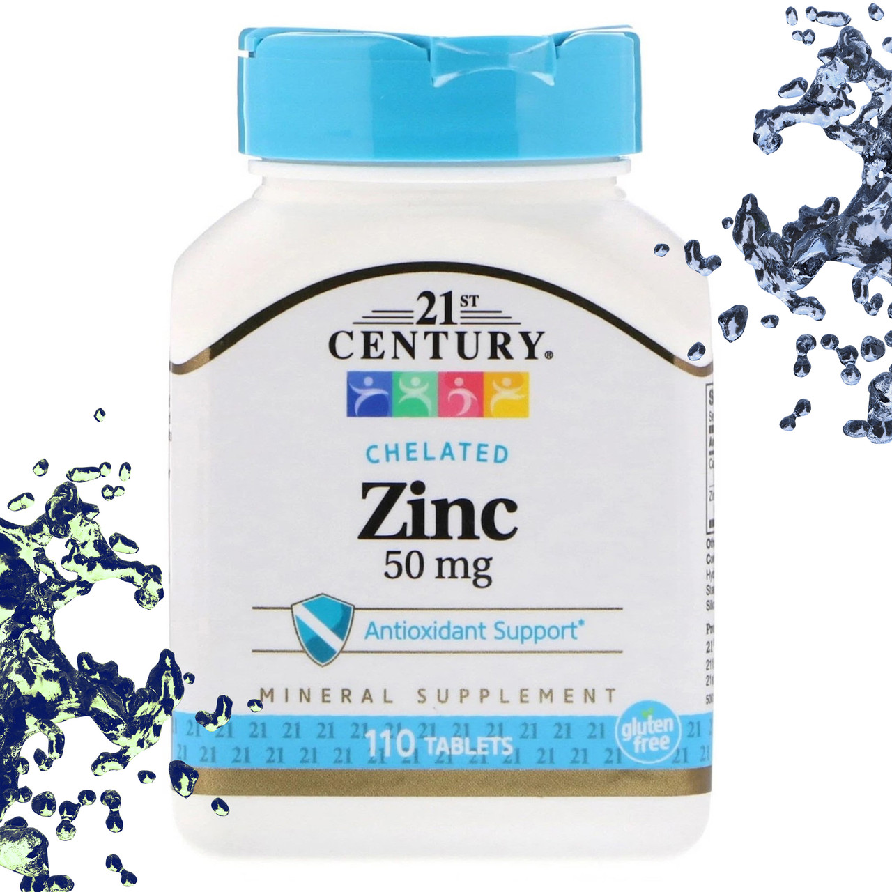 Цинк 21st Century Chelated Zinc 50 мг 110 таблеток, фото 1