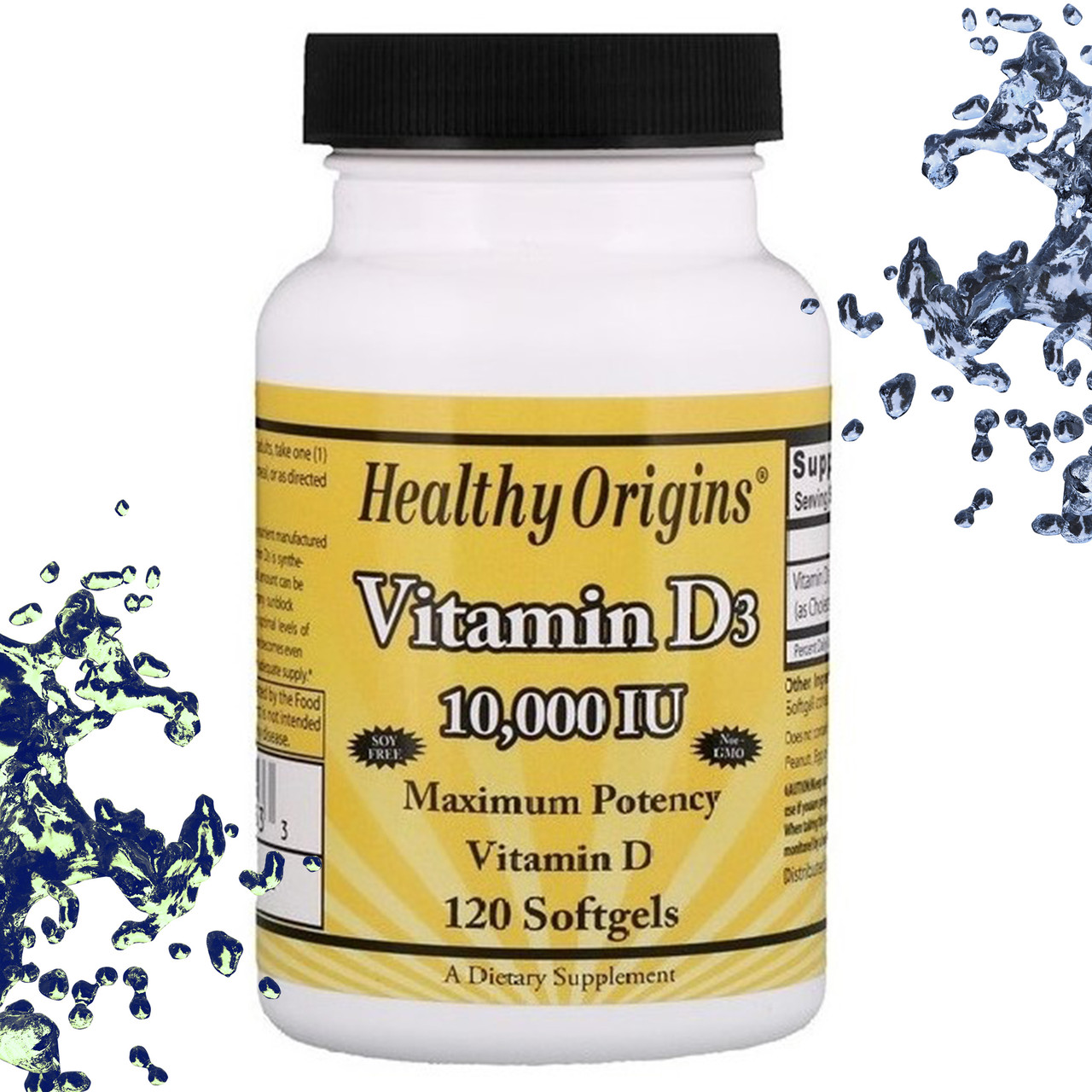 Вітамін Д3 Healthy Origins Vitamin D3 10.000 IU 120 гелевих капсул, фото 1