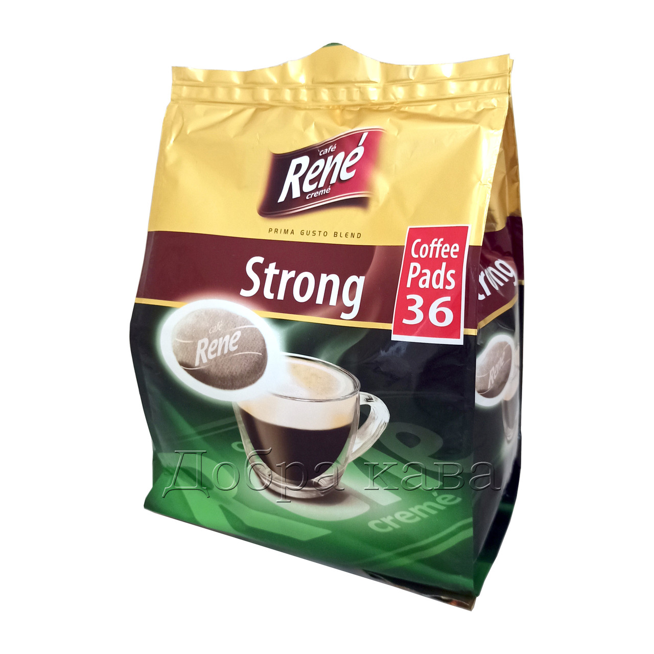 Rene Strong 36 шт кава в чалдах для Philips Senseo