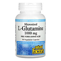 L-глутамін Natural Factors "L-Glutamine" 1000 мг (90 капсул)