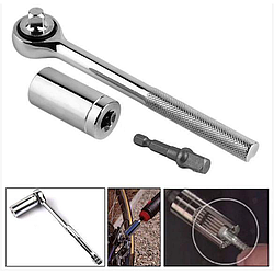 Тріскачка з універсальною головкою TOOL 7-19мм / Тріскачка універсальна / Тріскачка для торцевих головок