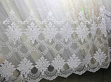 Метелик тюль Сітка з вишивкою колір Білий, фото 4