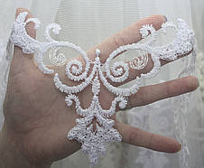 Метелик тюль Сітка з вишивкою колір Білий, фото 5