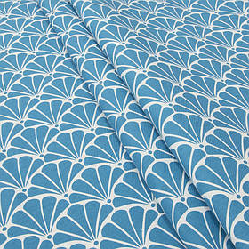 Декоративна тканина Арена каракола блакитного кольору