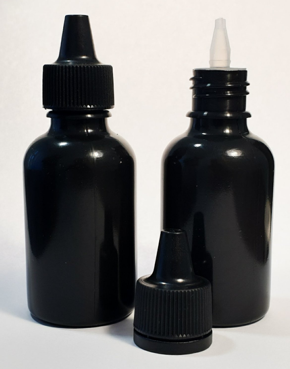 Пляшечка чорна з носиком 50 мл, фото 1