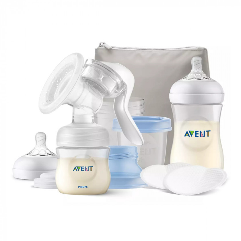 Набір з механічним молоковідсосом Philips Avent Naturals, фото 1