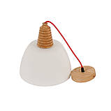 Світильник стельовий підвісний лофт із дерева "Рick Еasy" з текстильним шнуром, фото 7