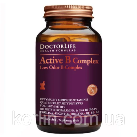 Комплекс Вітамінів Групи B Active B Complex 100 кап Doctor Life США Доставка з ЄС