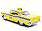 Дитяча колекційна машинка Таксі Kinsmart Chevrolet Bel Air KT5360w металева інерційна відчиняються двері іграшка, фото 6