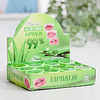 Бальзам для губ в баночке Meover Aloe Vera Lipbalm 99% 15г