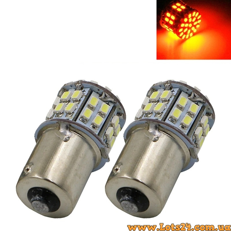 Автолампи жовті P21W 50 LED BA156 1156 габарити повороти світлодіодні лампи поворотники для авто лампа поворотів лед світлодіодна, фото 1