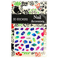 Наклейки 3D для дизайна ногтей Nail Accessory A-239