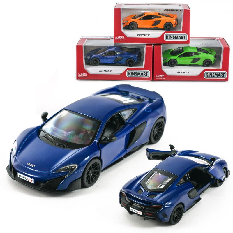 Дитяча колекційна машинка Kinsmart McLaren 675LT KT5392w металева інерційна відчиняються двері іграшка