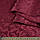 Жакард скатерковий листя і завитки бордовий, ш.320, фото 2
