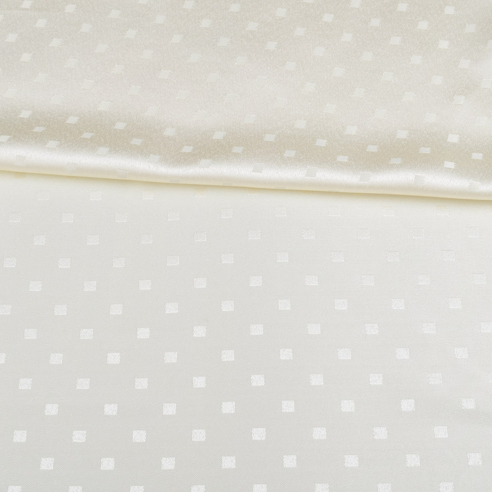 Жакард скатерковий квадратики молочний, ш.320