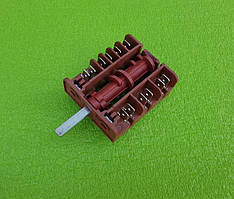 Перемикач п'ятипозиційний BC6-01/D6/01/602 — 16 А / 250 V / Т150 для електропліт, електродуховок (Туреччина)