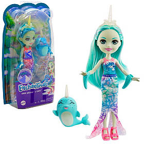 Лялька «Enchantimals» - Нарвав Наддо з вихованцем, 15 см (GJX41)