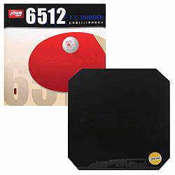 Накладка для настільного тенісу DHS 6512 чорна, Накладка для тенісних ракеток, Накладка для гри в теніс