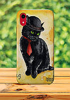 Чехол для apple iphone XR Черный кот чехол с принтом