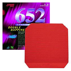 Накладка для тенісу DHS 652 Soft, 2.2 червона, Накладка для тенісних ракеток, Накладка для гри в теніс