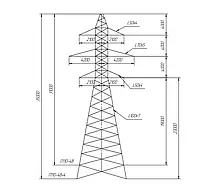 Промежуточная опора П110-4В+4