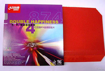 Накладка для тенісу DHS 874 Soft, 2.0 червона, Накладка для тенісних ракеток, Накладка для гри в теніс