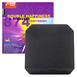 Накладка для тенісу DHS 874 Soft, 2.0 чорна, Накладка для тенісних ракеток, Накладка для гри в теніс