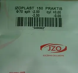 Лінзи для окулярів IZOPLAST 1.5 PRAKTIS (без покриття)