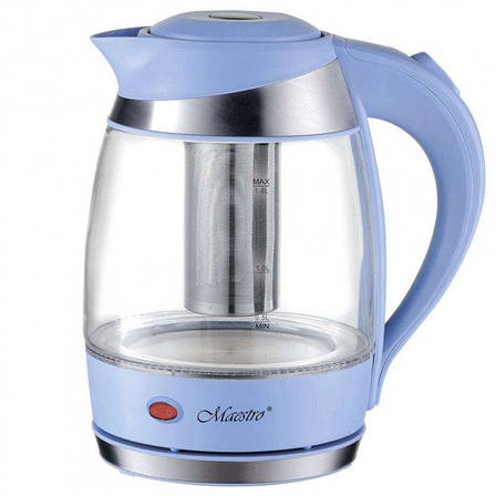 Електричний дисковий пластиковий чайник Maestro 065 електричний чайник, фото 1