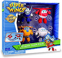 Супер Крилья набір 4 літаки-трансформери Джетт Пол Астра та Донні Super Wings Classic Team Pack