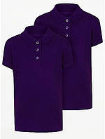 Поло футболка для дівчинки фіолетова George, розміри 122-146