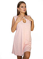 Ночнушка платье в роддом для беременных и кормящих розовая, одежда для беременных S