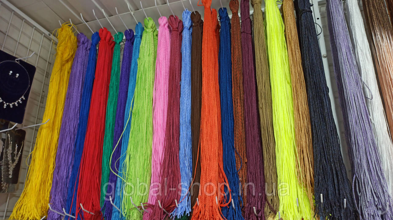 Кольорові косички для заплетення (Зизі), паковання 50 штук